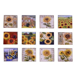[V1863660000] Calamita ceramica 12 pezzi ass girasolec-espositore cm7,5x7,5