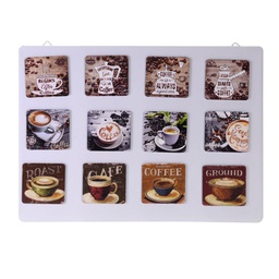[V1863580000] Calamita metallo set 12 pezzi ass coffee c-espositore cm6x6
