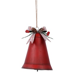 [V6173320000] Campana metallo rosso cm14,5x11h9,5