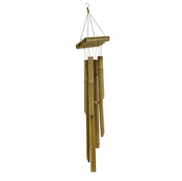 [V1863350000] Campanello legno canne bambu quadro cm 20x20h170
