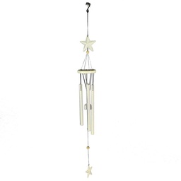 [V1852680000] Campanello metallo con stella bianco cm 13x13h71