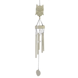 [V1857450000] Campanello metallo gufo cm 10x10h90
