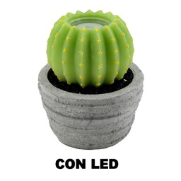 [V5506600000] Candela Led Cactus con vaso fontana cm 23 x 28 h