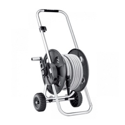 [1915402] Carrello avvolgitubo equipaggiato Argento QUBO Pronto25 tubo da 25 metri