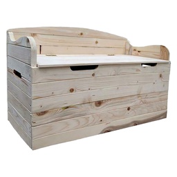 [DFL7909490] Cassapanca Con Schienale Cm 100 X 40 X H 60 - Legno Chiaro