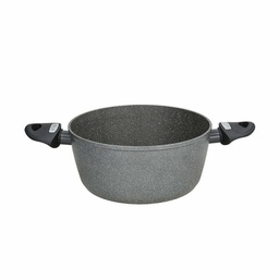 [WI75816AMNF] Casseruola con 2 manici, diametro 24 cm, Tognana Mythos Marble Grigio per la cucina.
