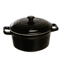 [20007876] Casseruola nera con manici 17 cm mininova Lexa in ceramica
