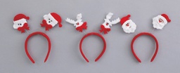 [1907918] Cerchietto Feltro Rosso Cm.23 C/Antenne 3 Soggetti Assortitoi decorazione di Natale