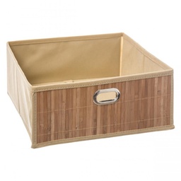 [19921608] Cesto porta oggetti rettangolare in bamboo Naturale 31x31x h15 cm