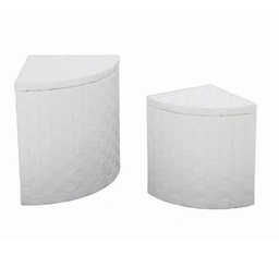 [V1914050000] Cestone paper bianco 1-2 angol c/foderacm 40x40h53