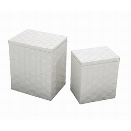 [V1914060000] Cestone paper bianco 1-2 con fodera rettangolare cm 45x35h54