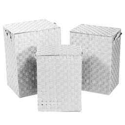 [V1992460000] Cestone poliestere 1-3 bianco foderato rettangolare cm 40x30h55
