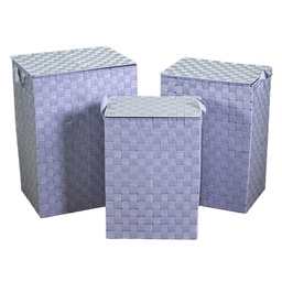[V1992470000] Cestone poliestere 1-3 grigio foderato rettangolare cm 40x30h55