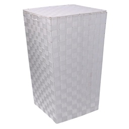 [V1992630000] Cestone poliestere bianco quadro cm 33x33h53