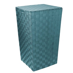 [V1992670000] Cestone poliestere verde acqua quadro cm 33x33h53
