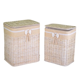 [V1920950000] Cestone rattan emanuele 1-2 naturale rettangolare cm46x36h59