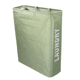 [V1992430000] Cestone tessuto sacco verde rettangolare pieghevole cm 55x19h66