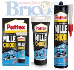 [HEN2158987] Colla di montaggio Pattex resistente all'acqua e all'umidità (340 gr)