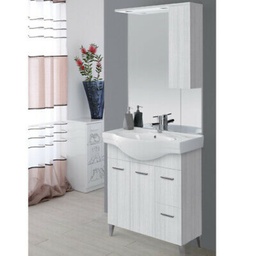 [BR799084] Composizione Bagno colore Grigio due cassetti e due ante 80x46x h86 cm
