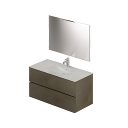 [AZ25543] Composizione bagno da 100 colore Argilla H54x101x46cm
