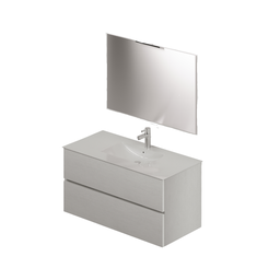 [AZ25567] Composizione bagno da 100 colore Bianco H54x101x46cm
