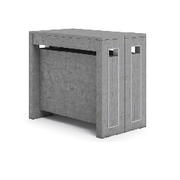 [AZ26212] Consolle transformer allungabile con sei prolunghe  colore Cemento H77x90x49cm