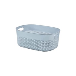 [2006018] Contenitore Filo Basket M Stone Blu Cm38X29X15H