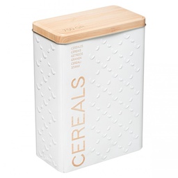 [19921675] Contenitore da cucina per cereali in ferro Bianco 750gr 17.5x9,5x h24,5 cm