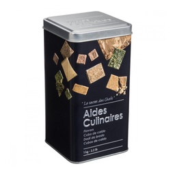[19921575] Contenitore da cucina per dado da brodo in ferro Nero 1kg 8,8x8,8x h7 cm