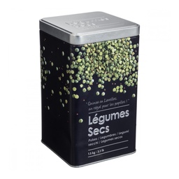 [19921574] Contenitore da cucina per legumi in ferro Nero 1,5kg 10,8x10,8x h18,4 cm