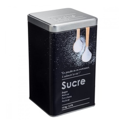 [19921573] Contenitore da cucina per zucchero in ferro Nero 1,5kg 10,8x10,8x h18,4 cm