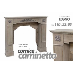[GIC722165] Cornice finto caminetto tortora cm 110x23x95
