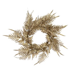 [V6327640000] Coroncina foglie oro cm ø30