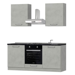 [FZ98152] Cucina Krant cemento 180 centimetri con elettrodomestici