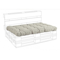 [B0806706] Cuscino in tessuto beige seduta pallet Poly