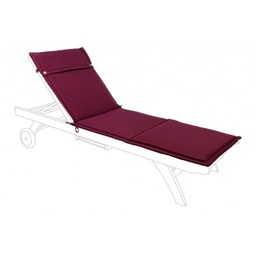 [B0806372] Cuscino lettino esterno  in tessuto sfoderabile bordeaux Poly