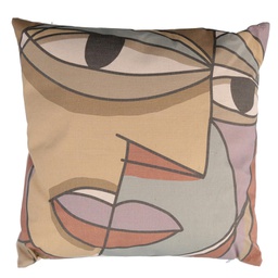 [V2500160000] Cuscino tessuto multicolor quadro cm 38x38