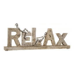 [2007195] Decorazione Relax 58X7X22Cm Naturale Alluminio