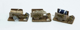 [048411] Disp.Carrettino C/Paglia/Botte/Sacco Juta Cm.9,5X6X4,5H 3 Mod.Ass. decorazione di Natale