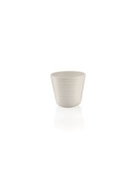 [2001301] Elegante portavaso singolo Tierra in colore Milk White.