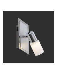 [TRIO821470105] Faretto Clapton Spot Led Cromo E Vetro Bianco H20 cm Trio Lighting