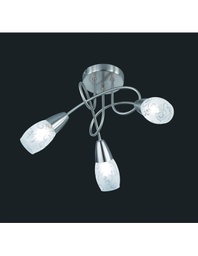 [TRIOR60023007] Faretto Colmar Nichel 3 Spot Led Vetro Satinato Ø47 cm Trio Lighting