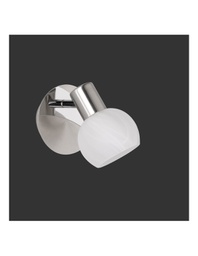 [20009462] Faretto Da Soffitto 1xE14 Antibes Nichel E Vetro Bianco Trio Lighting