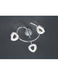 [TRIOR82139106] Faretto Girandola Tours 3 Spot Led Cromo Ø25 cm Trio Lighting