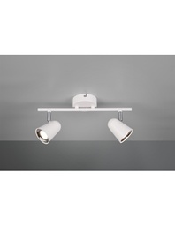 [TRIOR82122131] Faretto Toulouse Bianco 2 Spot Led L34 cm Trio Lighting