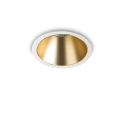 [8021696192307] Faretto incasso rotondo 11W 3000K bianco-oro D85xH80mm