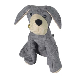 [V1870760000] Fermaporta tessuto cane grigio cm 30x20h30