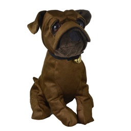 [V1870770000] Fermaporta tessuto cane marrone cm 26x17h30