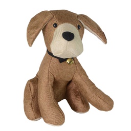 [V1870750000] Fermaporta tessuto cane marrone cm 30x20h30