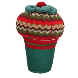 [V8534230000] Fermaporta tessuto rosso verde cactus cmø8/15h24